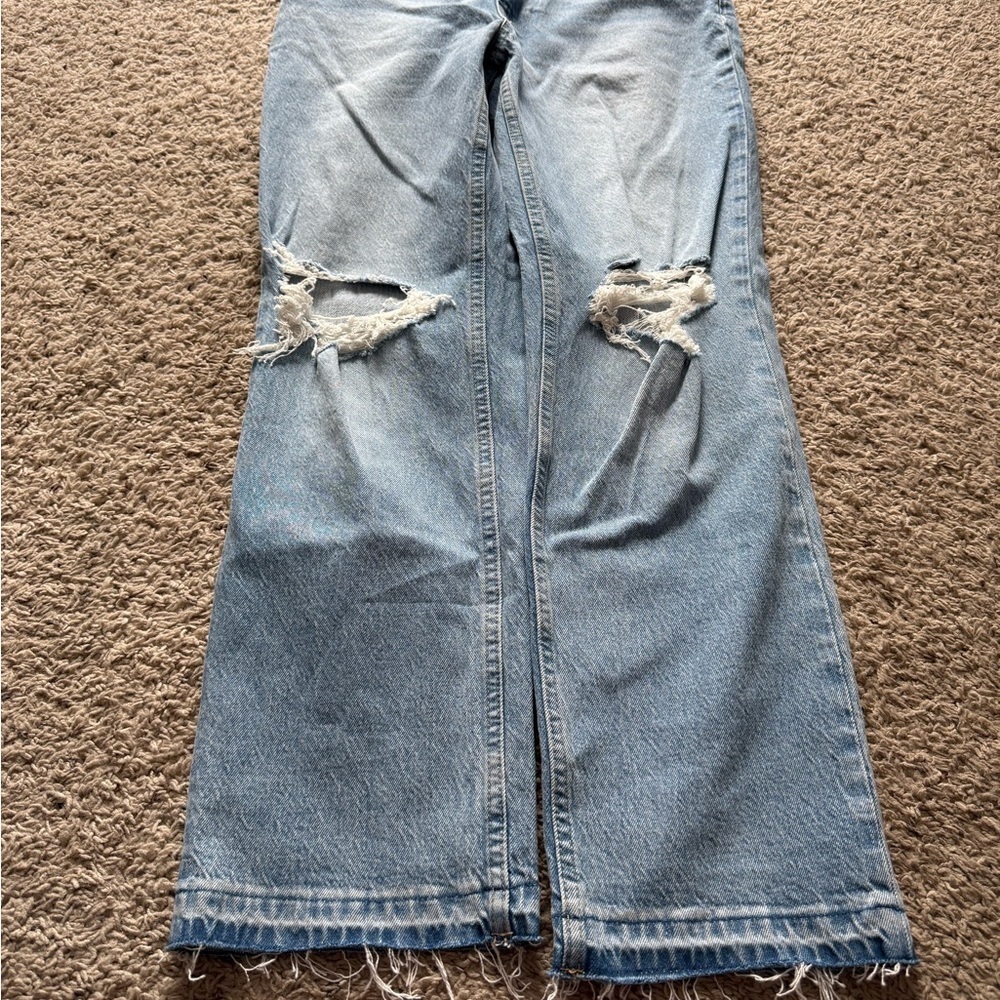 GAP Light Blue Distressed Flare Jeans